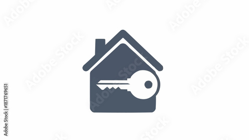 House Icon with Key Symbol.