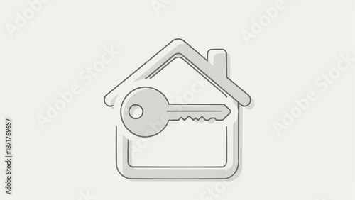 House Icon with Key Symbol.