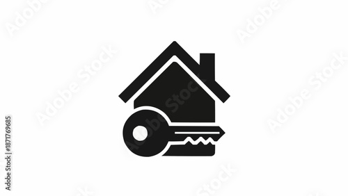 House Icon with Key Symbol.