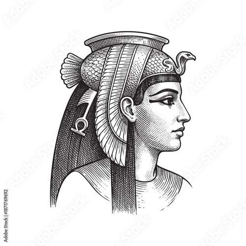 Cleopatra Egyptian Queen Engraving