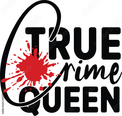 True Crime Queen Logo Design Element