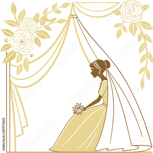 girl in a wedding dress