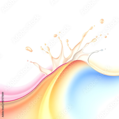 creamy, cream, liquid, splash, milk, dairy, white, fluid, wave, ripple, droplets, flow, swirl, smooth, soft, rich, thick, glossy, fresh, clean, pure, background, texture, abstract, food, dessert, ingr
