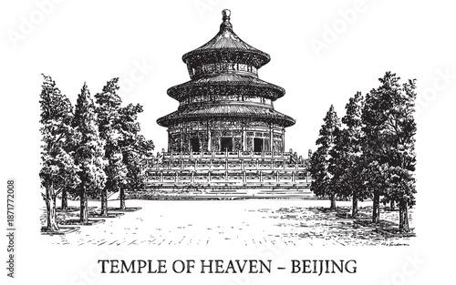 Temple of Heaven Beijing Ancient Chinese Religious Building Engraving