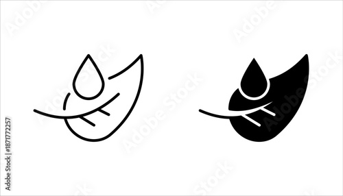 Organic cosmetic line icons set. Organic skin care components or labels. vector illustration on white background