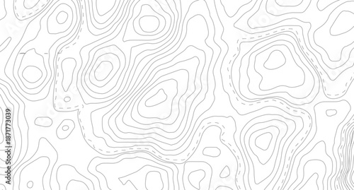 Vector geographic contour map. Background of the topographic map. Topographic map lines, contour background.