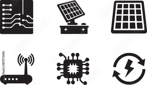 Technology and energy circuit board solar panel router 1