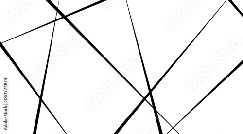 Random chaotic lines abstract geometric patterns of modern design. Random geometric line pattern on a transparent background.