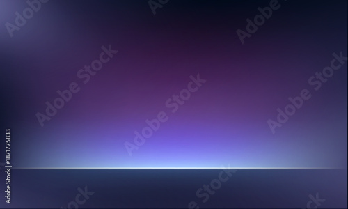 Dark Purple and Blue studio background. Empty room with light effect. Space for selling products on the website. Vector illustration.