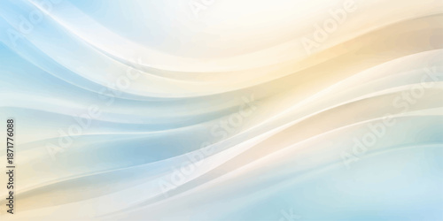 Abstract blue wave motion background with flowing light lines and soft color texture