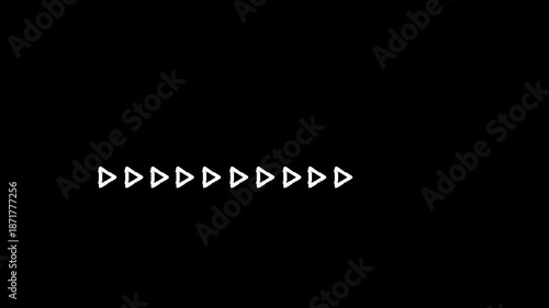 Loading animation with arrow right icon and glitch effect