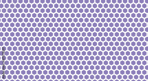 Abstract cube hexagon shape background. Raster abstract seamless geometric pattern. Subtle purple minimalist design with hexagon linear grid, honeycomb texture.