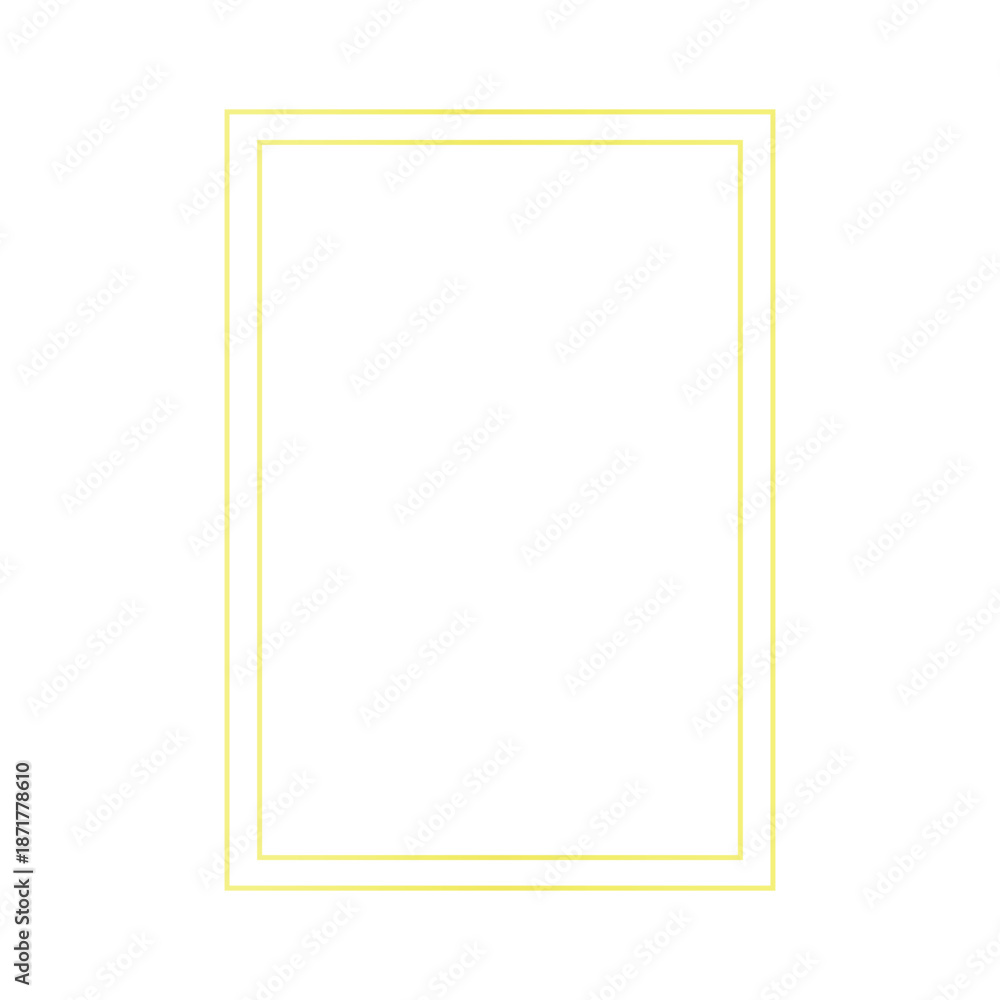 Fototapeta premium gold frame line illustration
