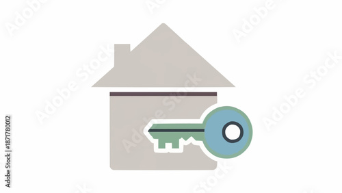 House key icon representing home ownership and real estate.