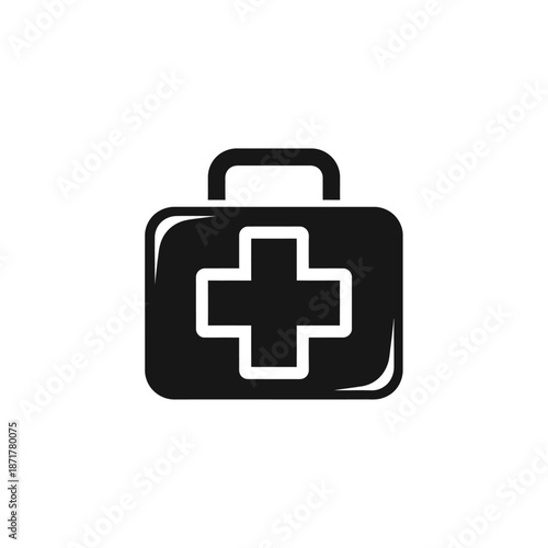 Medical First Aid Kit Box Icon.