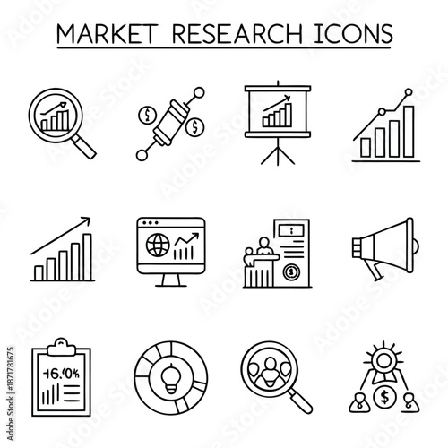 set of business icons