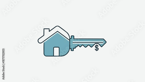 House Key Symbolizing Real Estate Ownership and Investment.