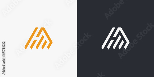 Geometric HM Mountain logo