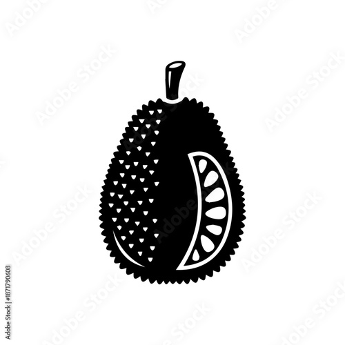 Stylized black avocado