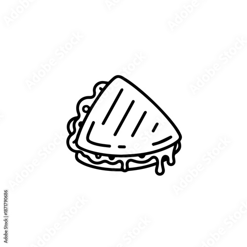 Delicious sandwich cut in half