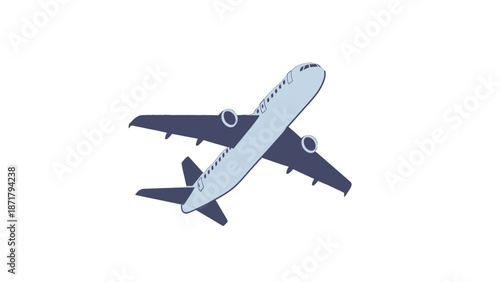 Airplane flying icon for travel and transportation, vector illustration