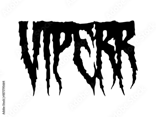 Viperr black and white vector logo 
