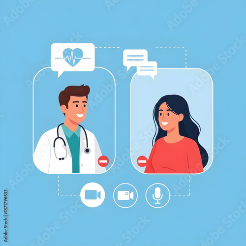 Telemedicine consultation between doctor and patient online
