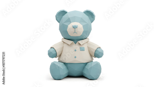 Cute Teddy Bear Figurine Sitting