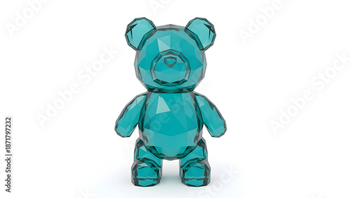 Cute Blue Bear Toy Figurine