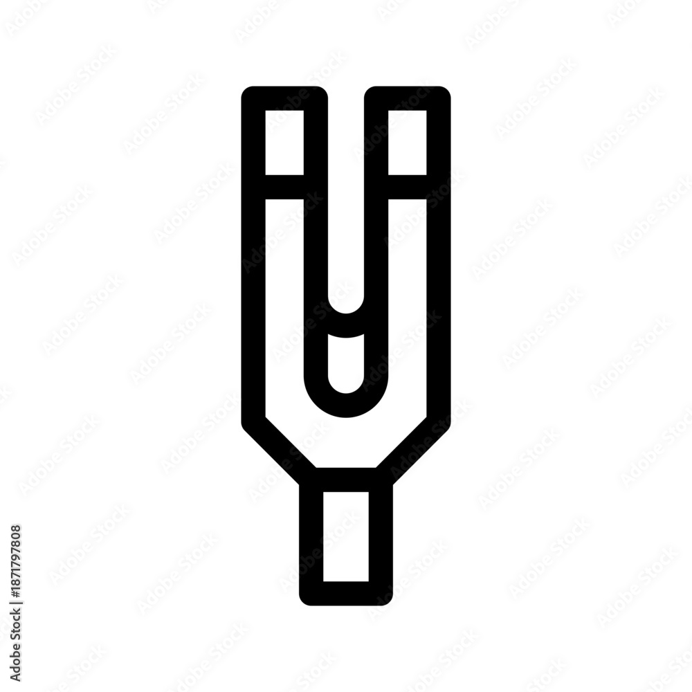 Obraz premium Tuning Fork Icon Vector Symbol Design Illustration