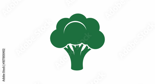 Green Broccoli Vegetable Icon Graphic.