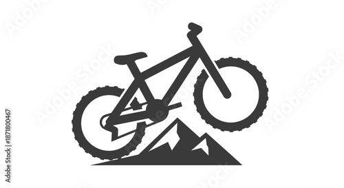 Mountain bike with large wheels.