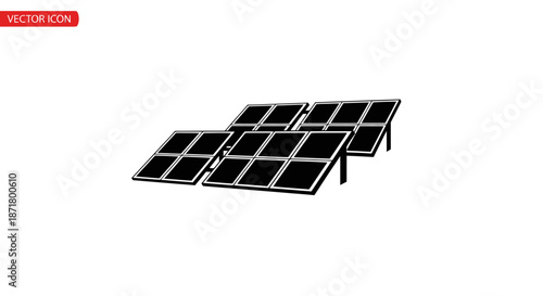 Solar panels on metal stand.