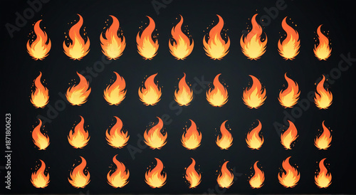 fire background vector illustration