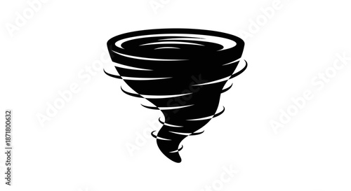 Tornado weather storm natural disaster symbol.