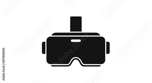 Virtual reality headset device icon.