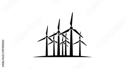 Wind turbines renewable energy system.