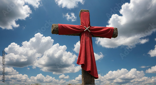 red and white wind vane