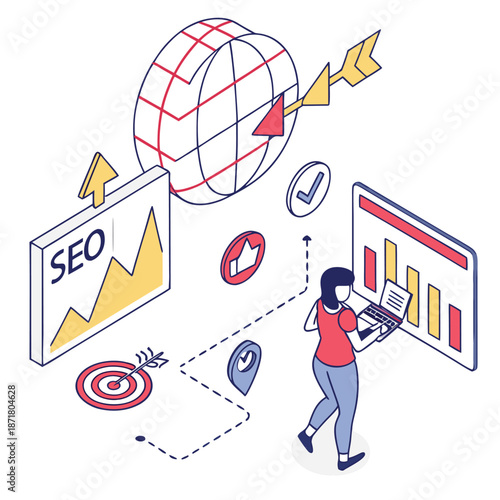 business man and graph