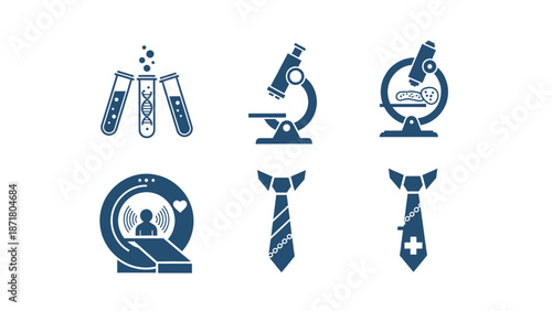 Medical and science icons set for professional use