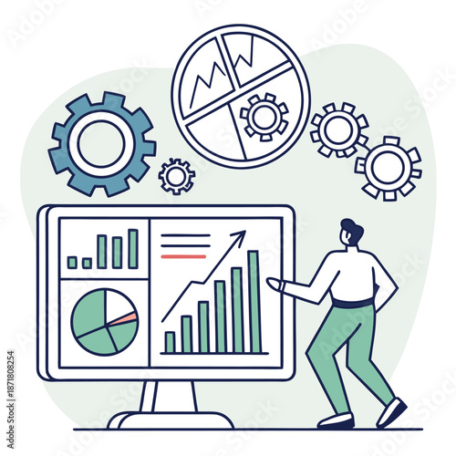 business man with graph