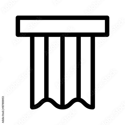 Curtain Icon Vector Symbol Design Illustration