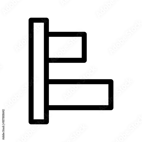 Horizontal Left Align Icon Vector Symbol Design Illustration
