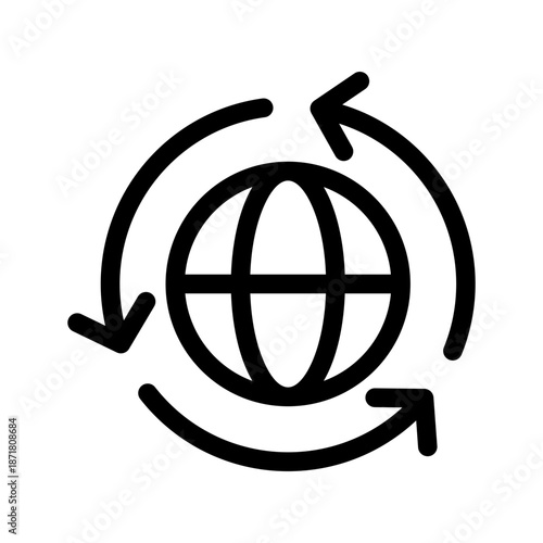 Global Icon Vector Symbol Design Illustration