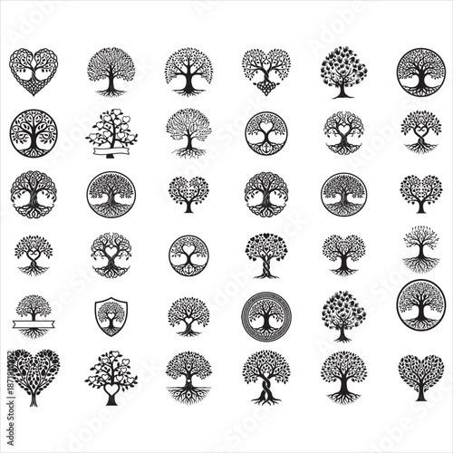 Family Tree SVG Bundle – Genealogy & Ancestry Vector Set