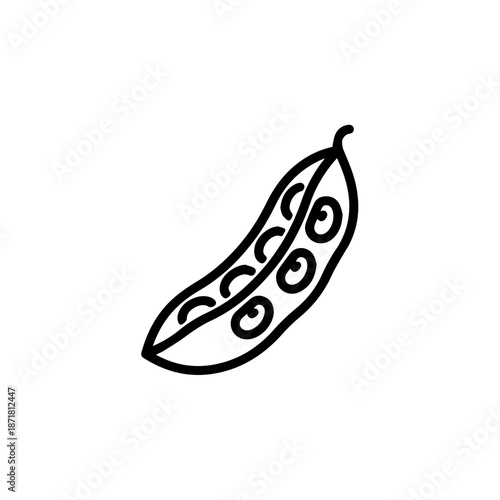 Illustration of a pea pod