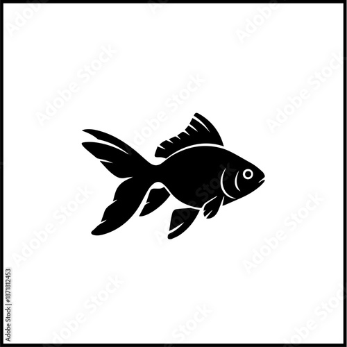 Silhouette of a single fish