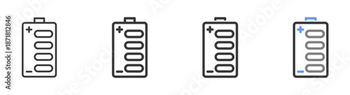 The Ultimate anode energy with Variations Line of icon set vector illustration
