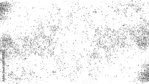 Abstract vector noise texture with fine dust particles and distressed uneven grunge background isolated on white