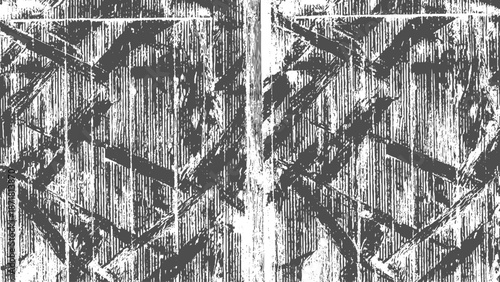 Noise destroyed texture with trendy defect error shapes and distressed grunge halftone overlay for modern graphic design